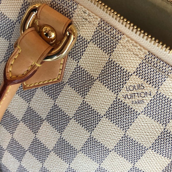 Louis Vuitton White Checkered Small Bag